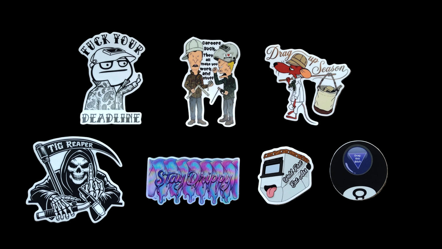 Blue Collar Sticker Pack (7 stickers!)