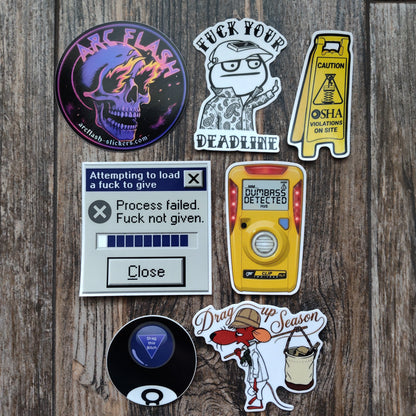 Blue Collar Sticker Pack (7 stickers!) Arc Flash Stickers