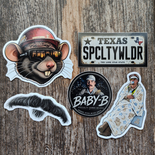 Baby B Welds sticker pack Arc Flash Stickers